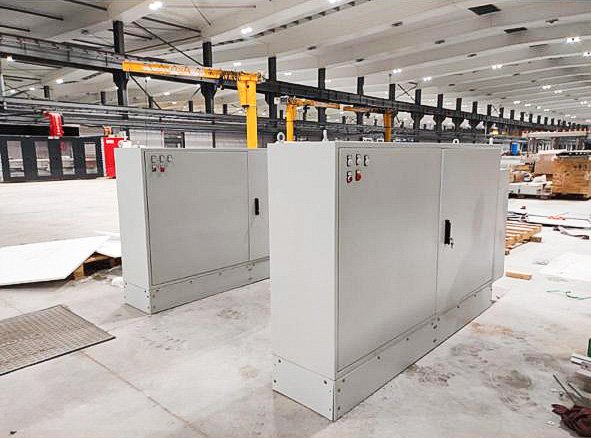 Control panels delivered and installed at a client's industrial facility